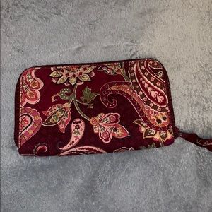 Vera Bradley wallet, zip around, floral pattern